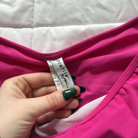 Gottex Swimsuit Set Tankini Top Womens Size 36D Swim Skirt Size 8 Pink Beach - Picture 6 of 13